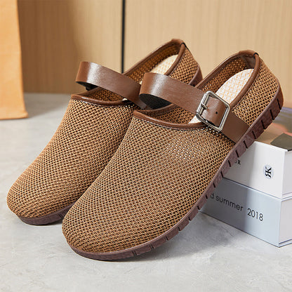 🌴🌴【36-41】🧊 Sandale retro versatile tricotate cu talpă moale-3917556
