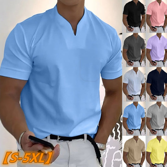 💥Oferta ograniczona czasowo💥🔥【S-5XL】🔥2025 Męska letnia koszula z krótkim rękawem z bawełny typu Stretch👕