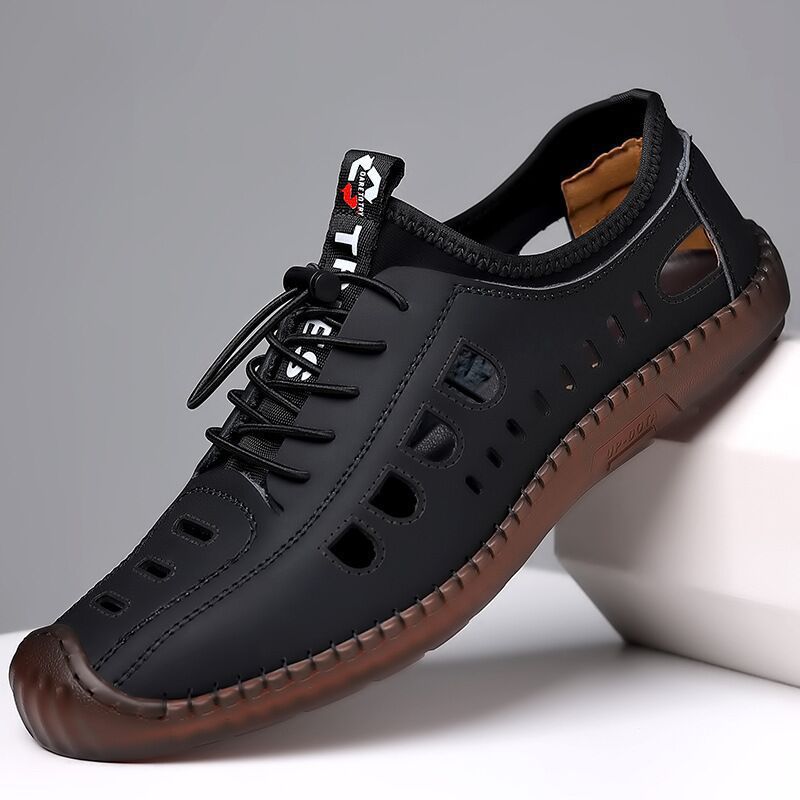 【Nowe buty na wiosnę】【39-44】 2025 Nowe letnie, oddychające ażurowe męskie buty na co dzień z miękką podeszwą-3916500