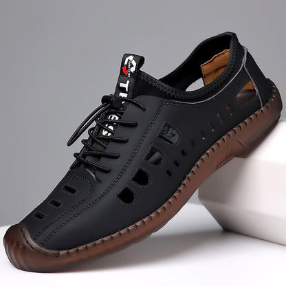 【Nowe buty na wiosnę】【39-44】 2025 Nowe letnie, oddychające ażurowe męskie buty na co dzień z miękką podeszwą-3916500