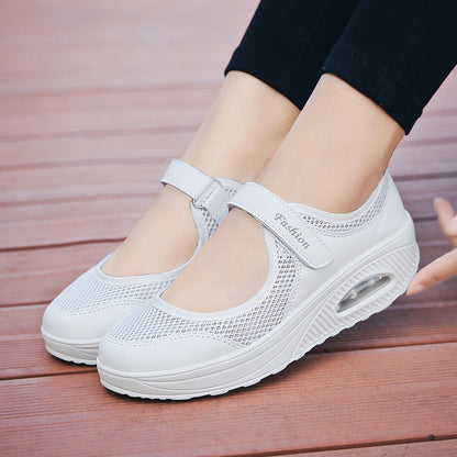🔥【35-42】2025 nowe buty damskie z niską cholewką i siateczką na poduszce powietrznej-3894981