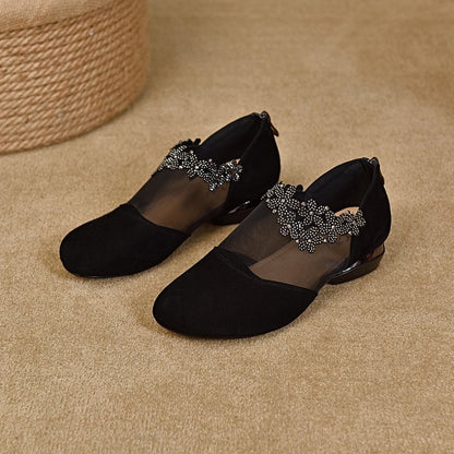 ✨【35-41】🏆2025 nowe damskie buty na koturnie z wydrążoną siateczką i miękkim spodem-3901737