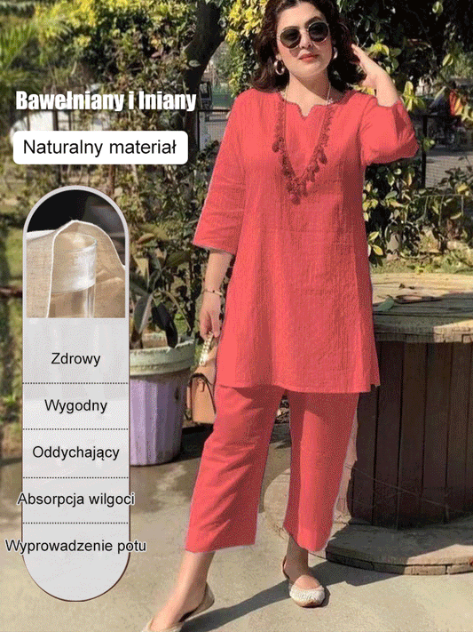 【40-100KG】 2025 nowy wiosenny temperament/garnitur dojeżdżający do pracy bawełna i len-