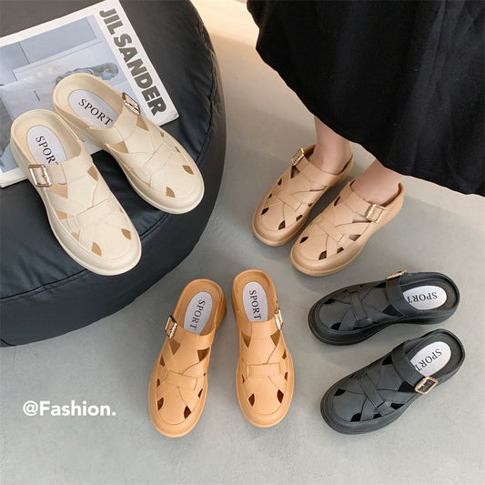 【36-41】 Lato 2025, nowy styl nude, wygodne i modne sandały-3900148