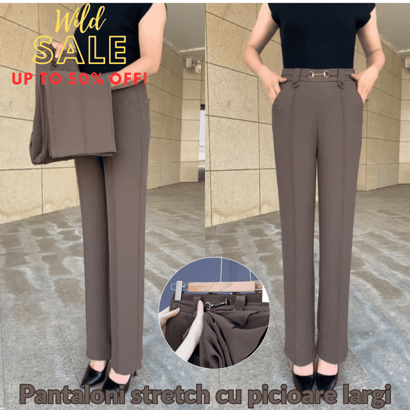 🔥Bestseller🔥Pantaloni drepți noi de înaltă calitate, pantaloni casual de îmbrăcăminte exterioară de vară, pantaloni simpli subțiri cu talie înaltă 【M-4XL】