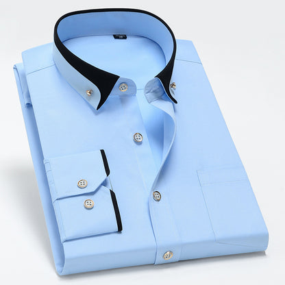 【S-4XL】👕2024 Nowa oddychająca biznesowa koszula męska casual 3616375