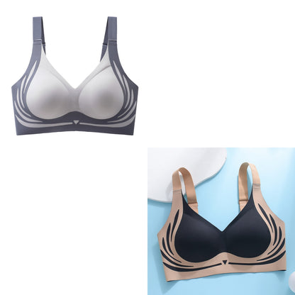 😍【Paquete de 2】Sujetador de una pieza sin aros para mujer❤️【40-85 kg】