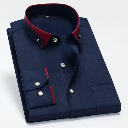 【S-4XL】👕2024 Nowa oddychająca biznesowa koszula męska casual 3616375
