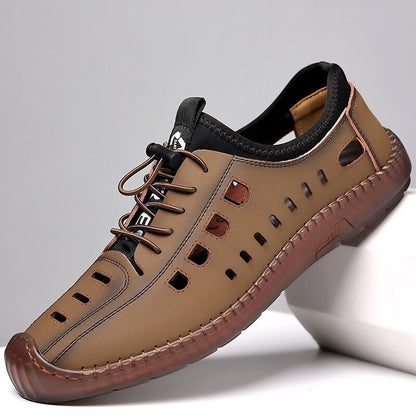 【Nowe buty na wiosnę】【39-44】 2025 Nowe letnie, oddychające ażurowe męskie buty na co dzień z miękką podeszwą-3916500