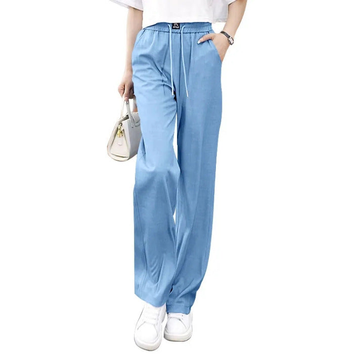 ❤️2025【S-3XL】 Dżinsy z wysokim stanem i szerokimi nogawkami typu Ice Silk-3926146