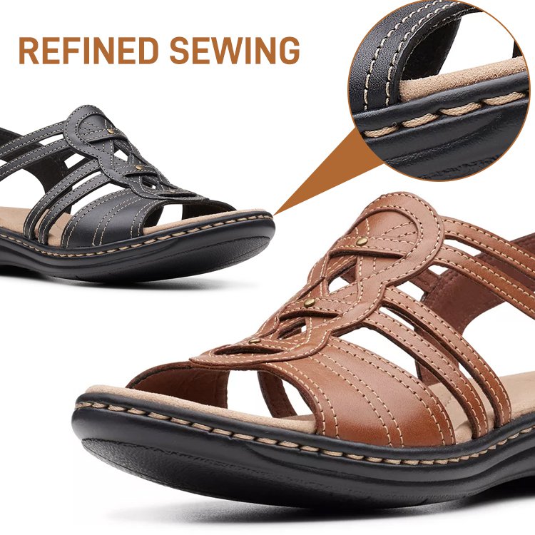 👡Oryginalna zniżka fabryczna 45%【35-43】Lato nowe miękkie i wygodne damskie skórzane sandały 5 cm-miękki spód antypoślizgowy
