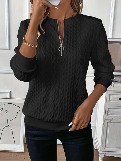 🎀🎀【S-2XL】 2024 nowy jesienny i zimowy sweter damski zapinany na zamek-3855262