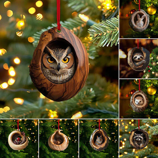 【5 sztuk】🎄Ozdoby choinkowe ze zwierzętami. małe ozdoby zwierzęce-3836541