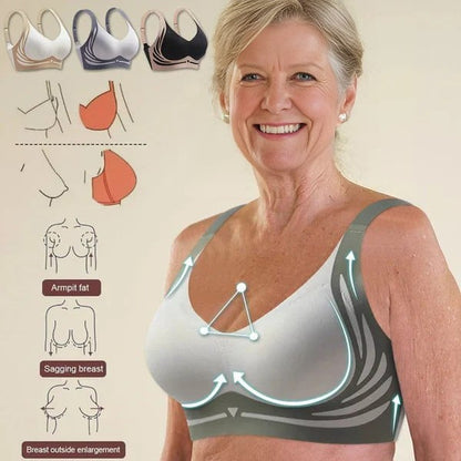 😍【Paquete de 2】Sujetador de una pieza sin aros para mujer❤️【40-85 kg】