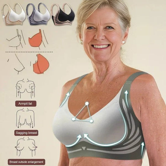 😍【Paquete de 2】Sujetador de una pieza sin aros para mujer❤️【40-85 kg】