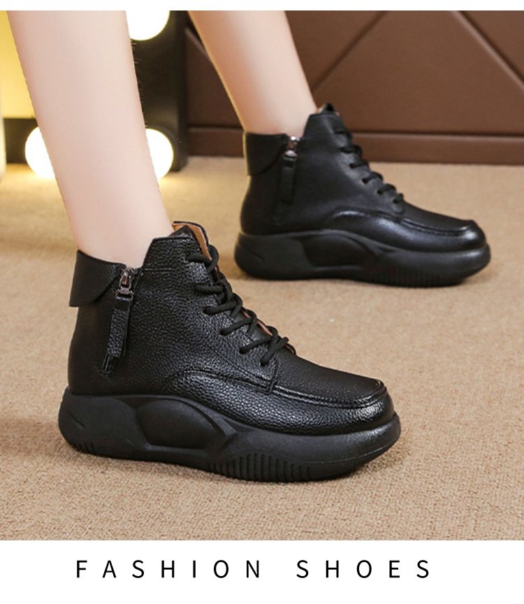 【30%OFF】 Nowe małe skórzane buty sportowe i rekreacyjne, martin buty z grubą podeszwą, stopy wygodne i nie zmęczone-3905313