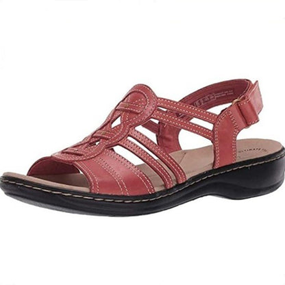 👡Oryginalna zniżka fabryczna 45%【35-43】Lato nowe miękkie i wygodne damskie skórzane sandały 5 cm-miękki spód antypoślizgowy