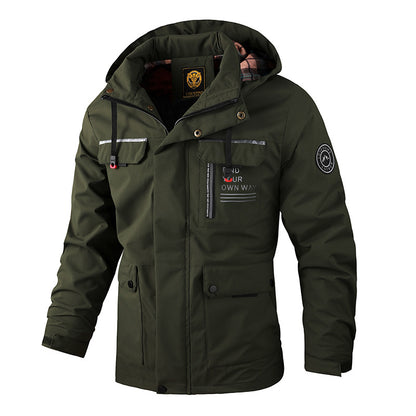 🔥 【M-4XL】 2024 Jesienno-zimowa nowa męska ciepła kurtka wiatroszczelna i wodoodporna-3804935