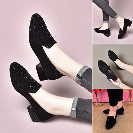 【35-40】Nowe, modne buty damskie z kamieniami szlachetnymi-3911270