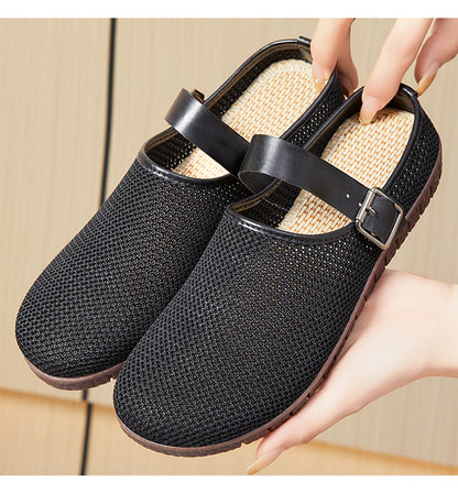 🌴🌴【36-41】🧊 Sandale retro versatile tricotate cu talpă moale-3917556