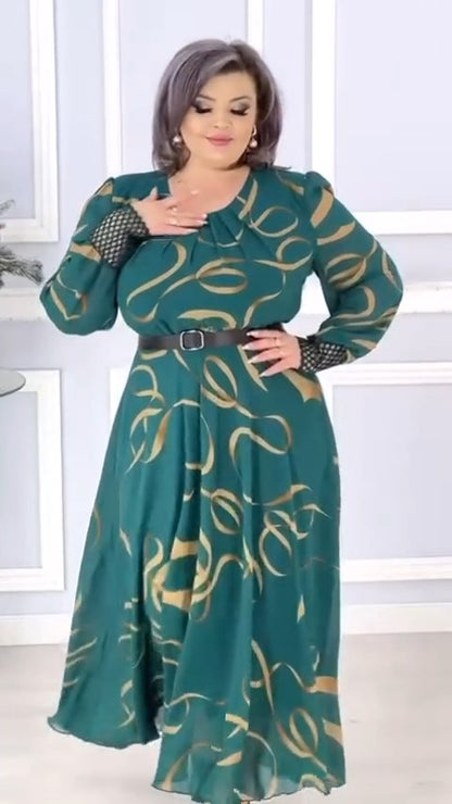 🎉🎆【S-5XL】2025 nowa klasyczna retro elegancka szlachetna długa spódnica-3882193