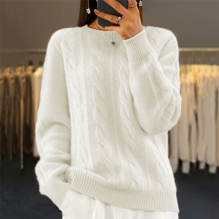 🔥⛄【S-XL】2024 jesienny i zimowy nowy, jednokolorowy, wysokiej jakości wełniany sweter-3854260
