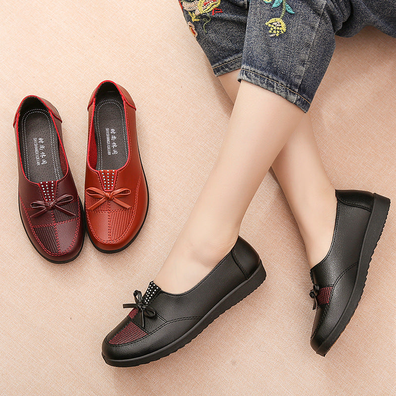 【Nowe rabaty na produkty】【35-41】Nowe, modne, płaskie, pojedyncze buty z miękkiej skóry